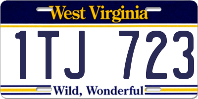 WV license plate 1TJ723
