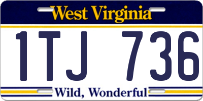 WV license plate 1TJ736