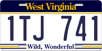 WV license plate 1TJ741