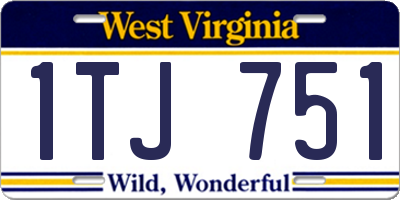 WV license plate 1TJ751