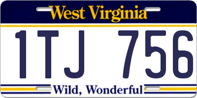 WV license plate 1TJ756