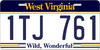 WV license plate 1TJ761