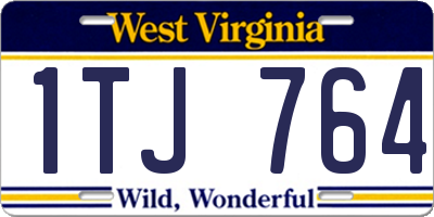 WV license plate 1TJ764