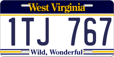 WV license plate 1TJ767