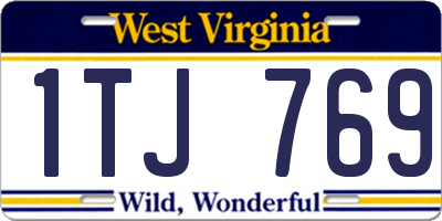 WV license plate 1TJ769