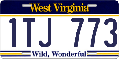 WV license plate 1TJ773