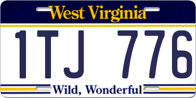 WV license plate 1TJ776