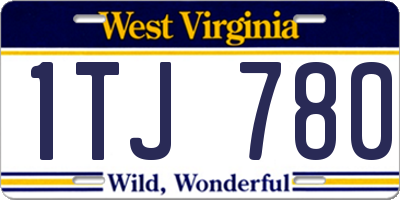 WV license plate 1TJ780
