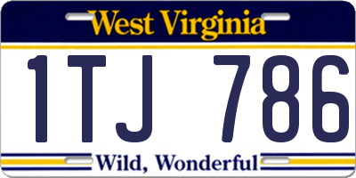 WV license plate 1TJ786