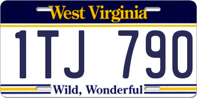 WV license plate 1TJ790