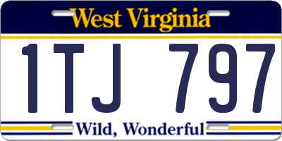 WV license plate 1TJ797