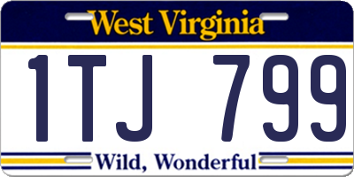 WV license plate 1TJ799