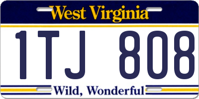 WV license plate 1TJ808