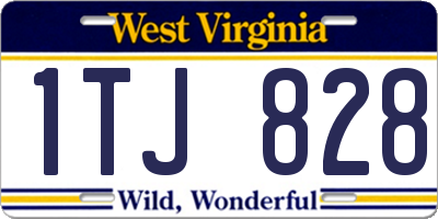 WV license plate 1TJ828