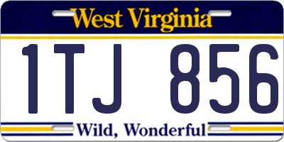 WV license plate 1TJ856