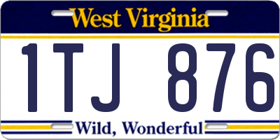 WV license plate 1TJ876