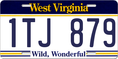 WV license plate 1TJ879