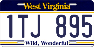 WV license plate 1TJ895