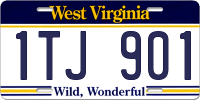 WV license plate 1TJ901