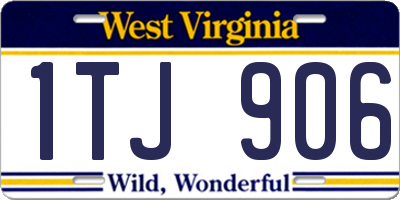 WV license plate 1TJ906