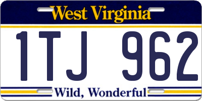 WV license plate 1TJ962