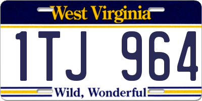 WV license plate 1TJ964