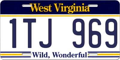WV license plate 1TJ969