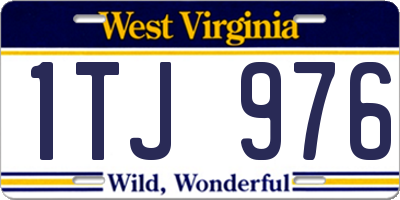 WV license plate 1TJ976