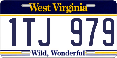 WV license plate 1TJ979