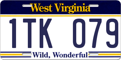 WV license plate 1TK079