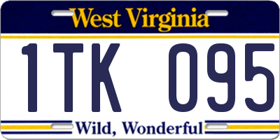 WV license plate 1TK095