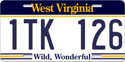 WV license plate 1TK126