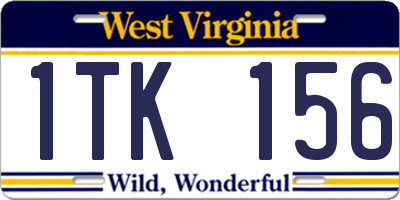 WV license plate 1TK156