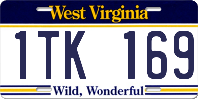 WV license plate 1TK169