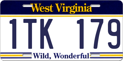 WV license plate 1TK179