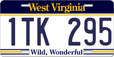WV license plate 1TK295
