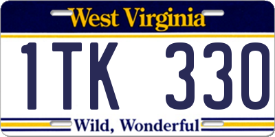 WV license plate 1TK330