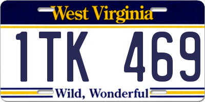 WV license plate 1TK469