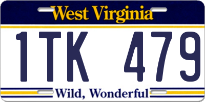 WV license plate 1TK479