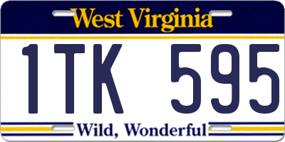 WV license plate 1TK595