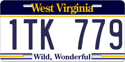 WV license plate 1TK779