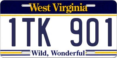 WV license plate 1TK901