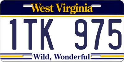 WV license plate 1TK975
