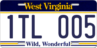 WV license plate 1TL005