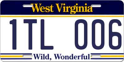 WV license plate 1TL006