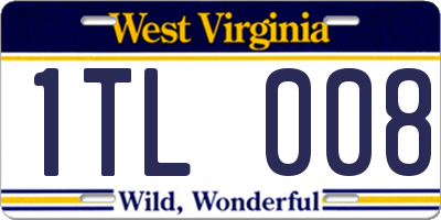 WV license plate 1TL008