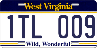 WV license plate 1TL009