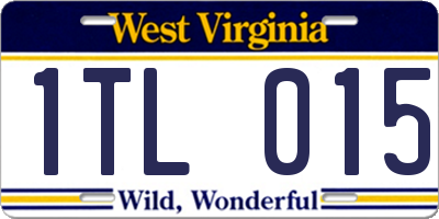 WV license plate 1TL015