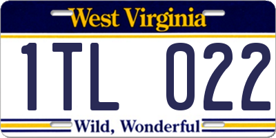 WV license plate 1TL022