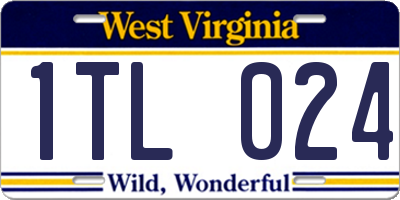 WV license plate 1TL024